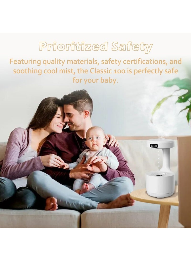 Generic - Anti-gravity Humidifier, Desktop Mute Clock Display, Suspended Water Drop Back Flow, Creative Aromatherapy Machine, Timer and Automatic Off Safety Switch - Image 1