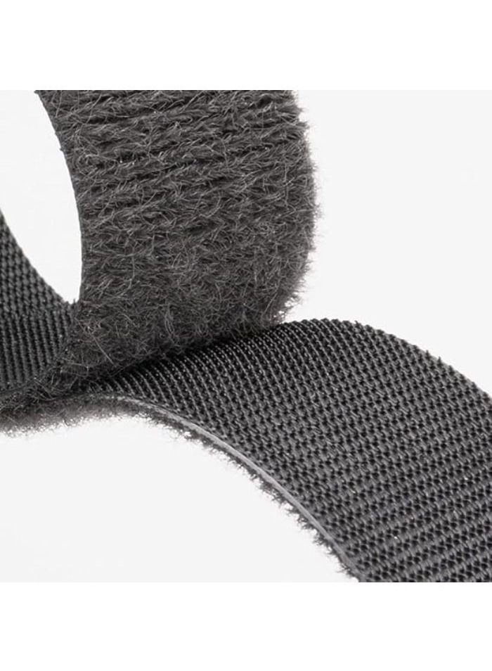 Generic Colorful Scotch Nylon Hook and Loop Tape No Glue Magic Tape for Sew on Belts Accessories (Gray)  - Image 1