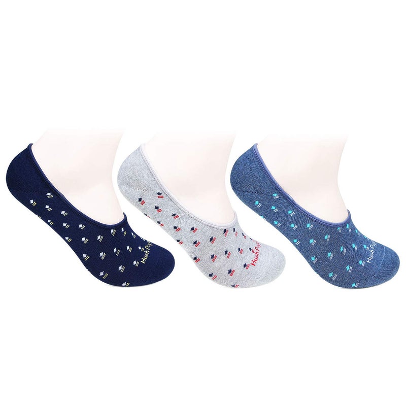 Hush Puppies Men's Multicolored Loafer Socks - Pack of 3 - Image 5