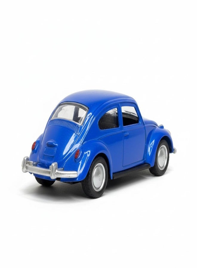 HITRUZ 1:36 Scale Vintage Die Cast Metal Car Toy for Kids Pull Back Action Classic Beetle Model Mini Car with Opening Doors Premium Small Toy Car Gift for Boys Girls 3+ Years (Blue) - Image 2