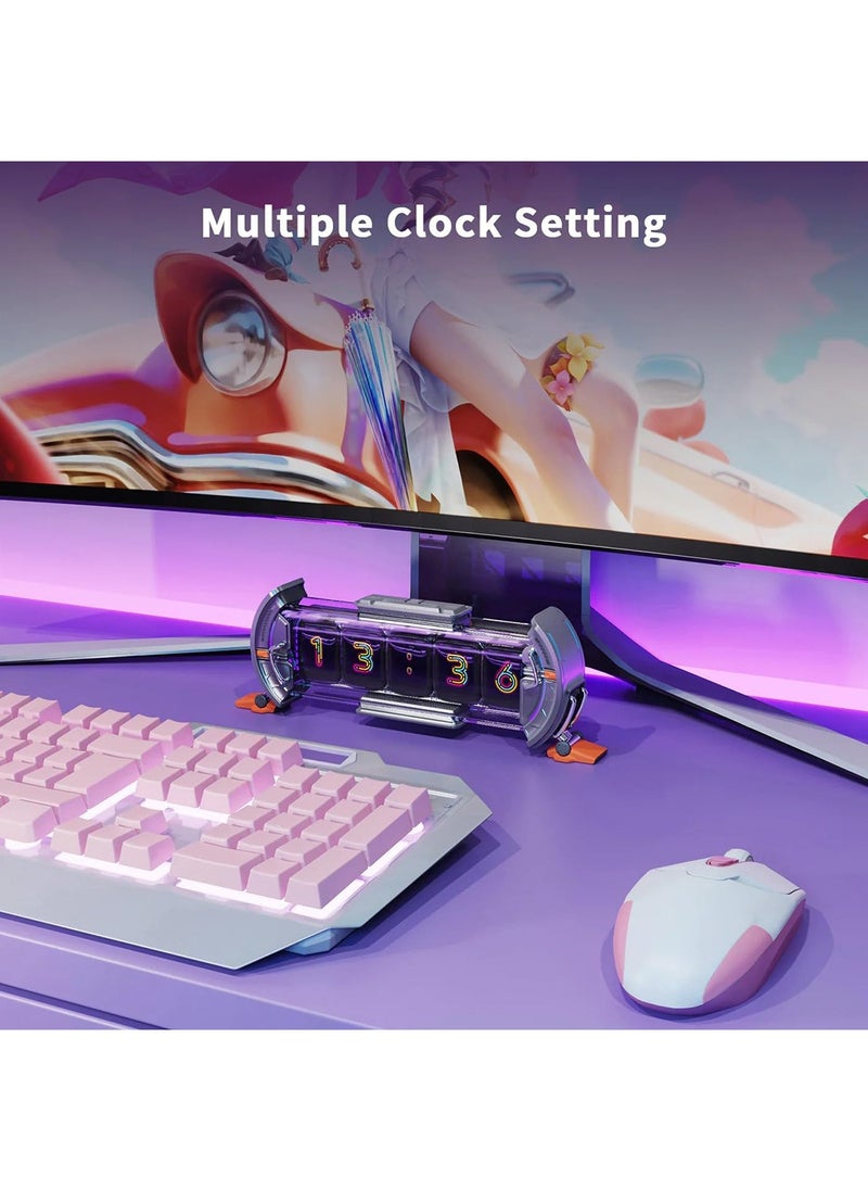 Times Gate Pixel Art Display – 5 LCD Screens, Ambient Light Effects, Multi-Person App Control