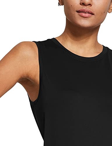 baleaf Workout Tank Tops for Women Sleeveless Running Shirts Activewear Gym Yoga Tops Black Size L - Image 3