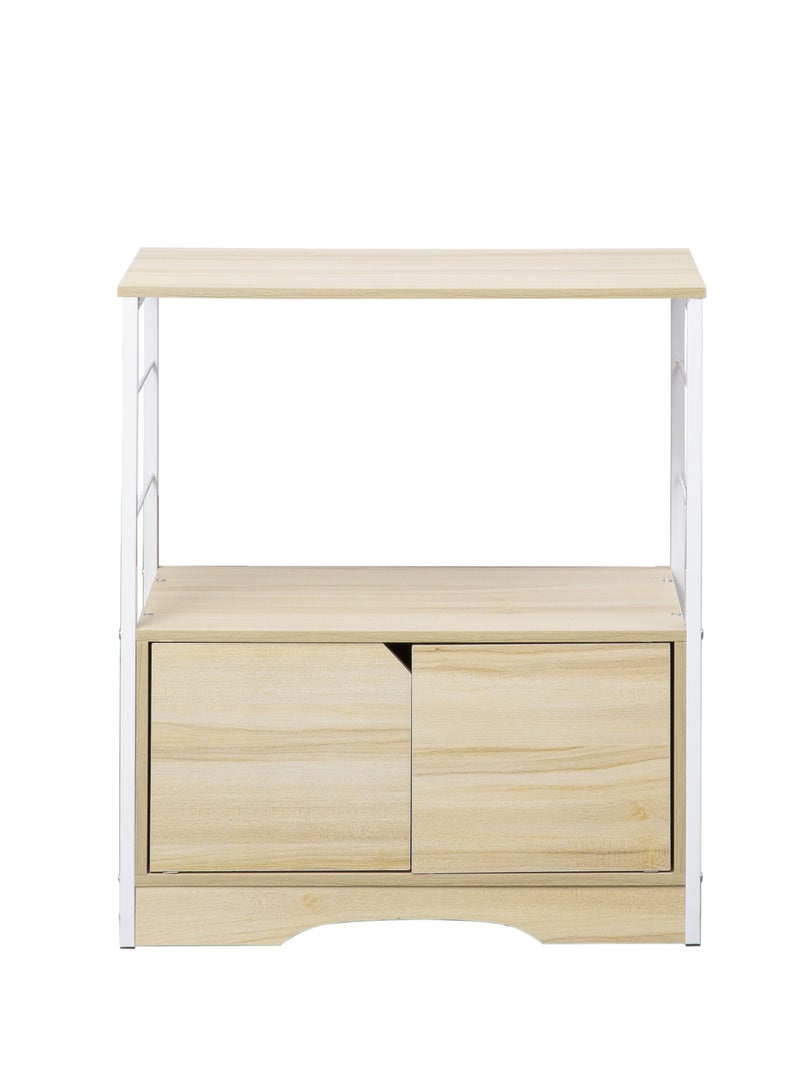 WT-EASYCARE Kitchen Rack with Storage- Maple | Shelf Organizer | Kitchen Storage Rack | Wooden Kitchen Rack | Kitchen Stand | Storage Shelf | Kitchen Microwave Stand | Kitchen Organizer | Metal Rack for Kitchen - Image 1