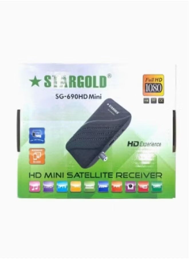 HD Mini Satellite Receiver with Full HD 1080p Resolution and USB Support