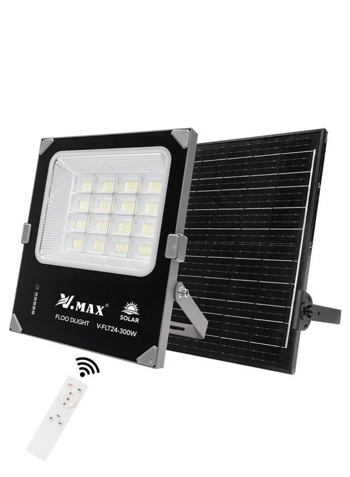 Vmax Solar Flood Light 40m² Coverage, 15W Solar Panel, 6500K Bright White | Aluminum Body | 15Ah LiFePO4 Battery | Dusk-to-Dawn, Timer & Remote Control | Ideal for Villas, Gardens, Parking Areas in Dubai - Image 2