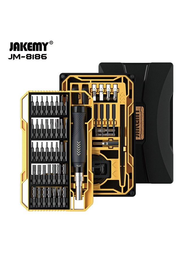 JAKEMY JAKEMY JM-8186 Multi-Function Precision Screwdriver Tool Set for Phone and Computer Repair - 83 Pieces, Plastic Handle, Black  - Image 1