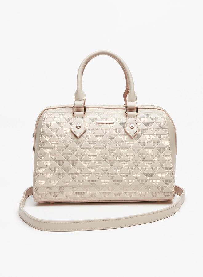 فلورا بيلا حقيبة يد نسائية بنقوش بارزة - Image 1