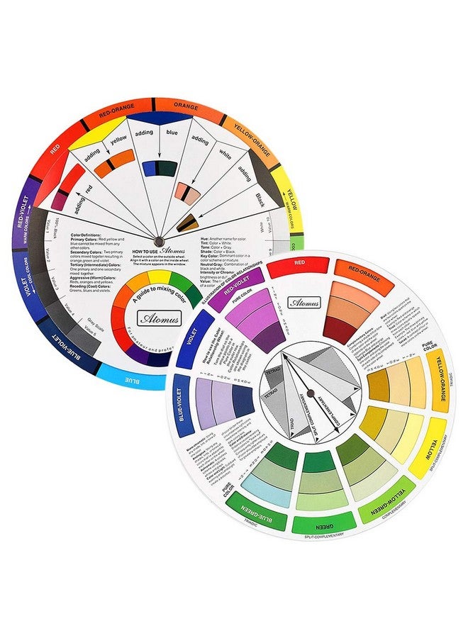 JimKing Pocket Color Wheel, Paint Mixing Learning Guide Art Class Teaching Tool For Makeup Blending Board Chart Color Mixed Guide Mix Colors… - Image 1