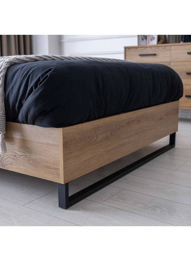 DANUBE HOME Norden 90 X 190 Single Bed - Dark Grey/African Walnut - Image 5