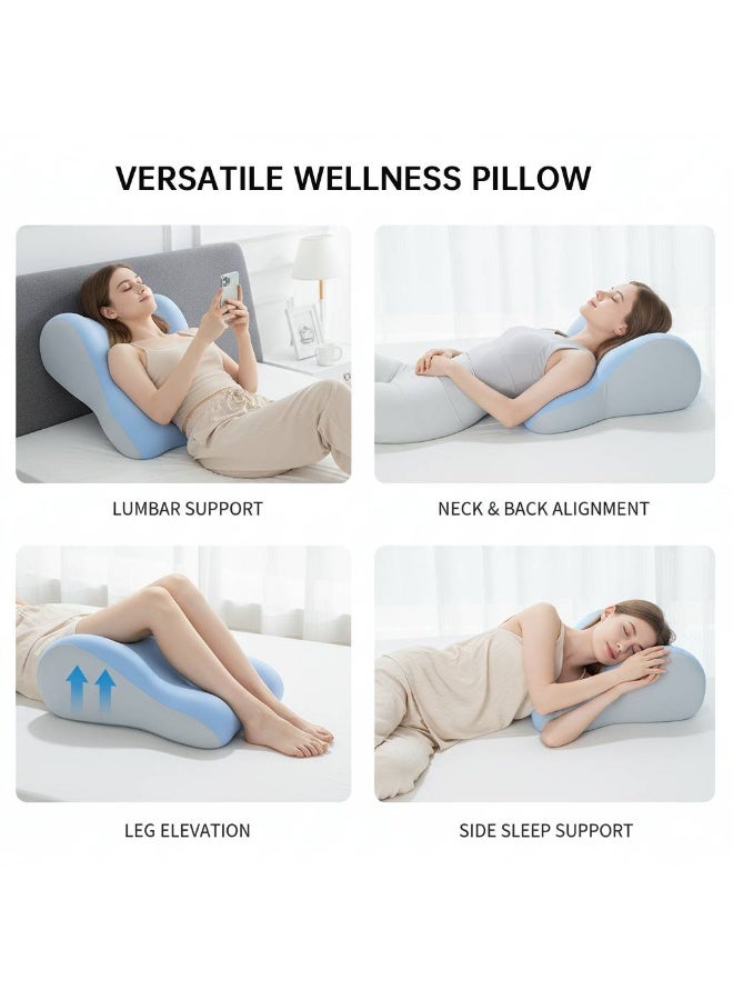 السعي للأفضل متعددة الأغراض الارتفاع القطني وسادة ساق موضع وسادة جسم النوم وسادة محمولة للنوم ارتفاع الساق سرير أريكة السفر التخييم - Image 3