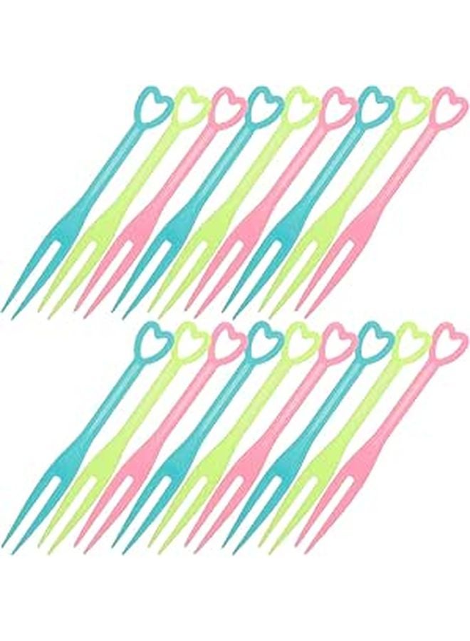 Reusable 500Pcs Colorful Fruit Forks For Party Dessert Bento Snack Picnic Restaurant Bar - Image 1