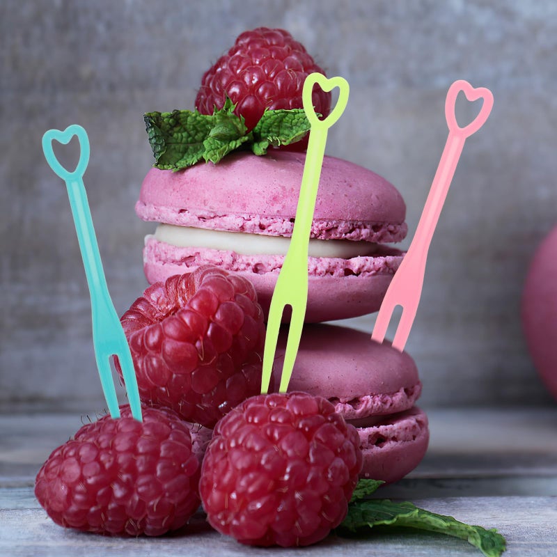 Reusable 500Pcs Colorful Fruit Forks For Party Dessert Bento Snack Picnic Restaurant Bar - Image 4
