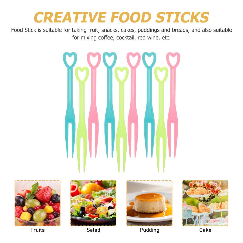 Reusable 500Pcs Colorful Fruit Forks For Party Dessert Bento Snack Picnic Restaurant Bar - Image 3
