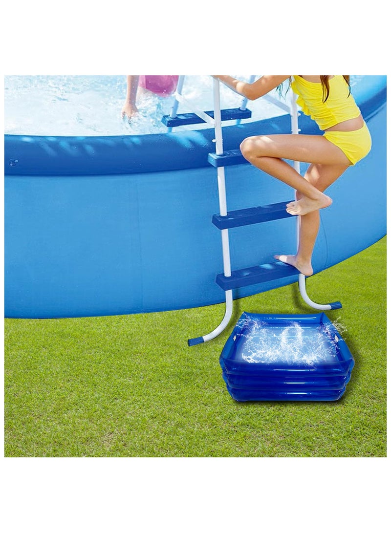SYOSI Inflatable Pool Foot Bath Basin, Portable Pool Foot Wash Tub Foldable Foot Soaking Basin with Inflator, for Pool Entry Ladder Above Ground Swimming Pools Clean Feet Hot Tub Spas Accessories (1 Pack)  - Image 5