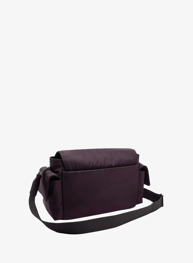 Parfois Red Nylon Crossbody Bag With Flap for Women | Best Price UAE