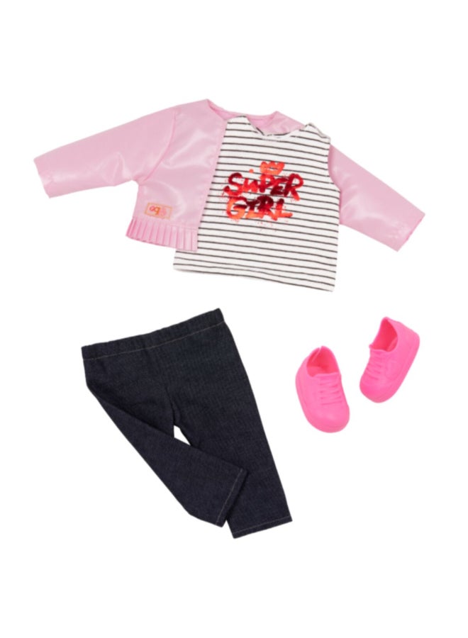 Our Generation Elena Fashionable and Fun Doll in Jacket and Jeans Multicolor 18 Inch BOGBD31488 - Image 3