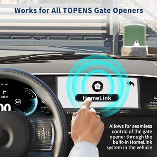 TOPENS HLR01 HomeLink Compatible Universal Receiver with Remote Control Transmitter for Automatic Swing Sliding Gate Opener Garage Door Opener, Security Gate Operator Accessory - Image 2