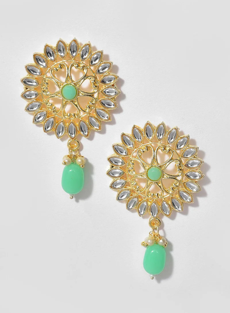 SOHI Stone Studded & Beaded Artificial Jewellery Set