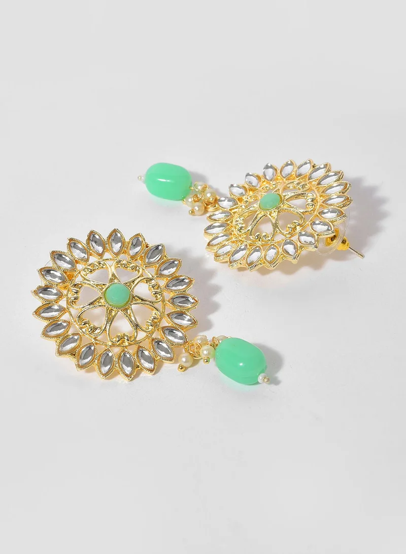 SOHI Stone Studded & Beaded Artificial Jewellery Set