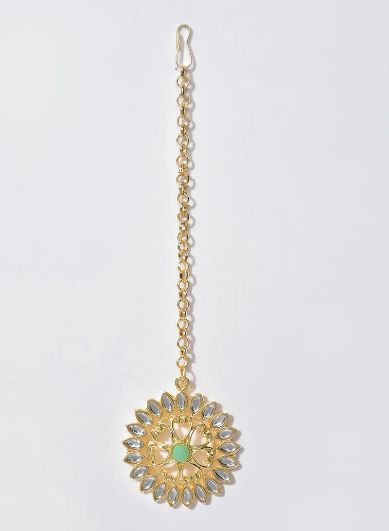 SOHI Stone Studded & Beaded Artificial Jewellery Set