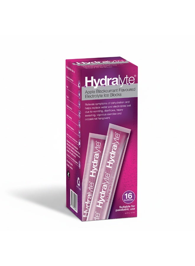 Hydralyte Electrolyte Ice Blocks - Apple Blackcurrant | Oral Rehydration Solution | No Added Sugar | Helps Restore Electrolytes | Ideal for Vomiting, Diarrhea & Sweating | WHO Formula | 16 x 2 pack - Image 2