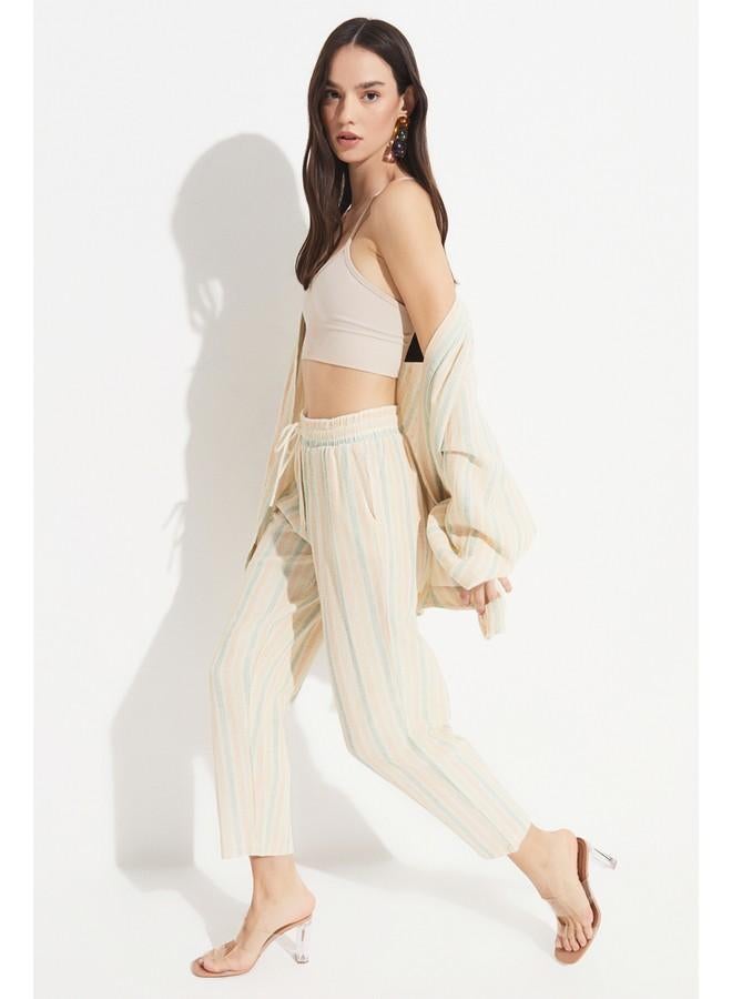 جون بنطلون مخطط قطن 100% حصري لشهر يونيو بيج - Image 5