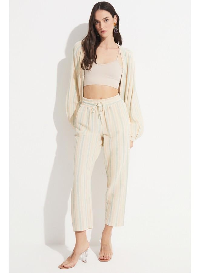 جون بنطلون مخطط قطن 100% حصري لشهر يونيو بيج - Image 4