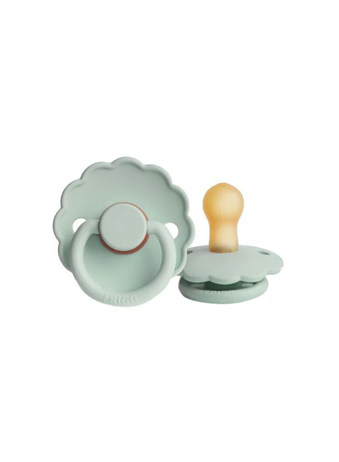 FRIGG Pack Of 1 Daisy Latex Baby Pacifier 0-6M Seafoam - Size 1