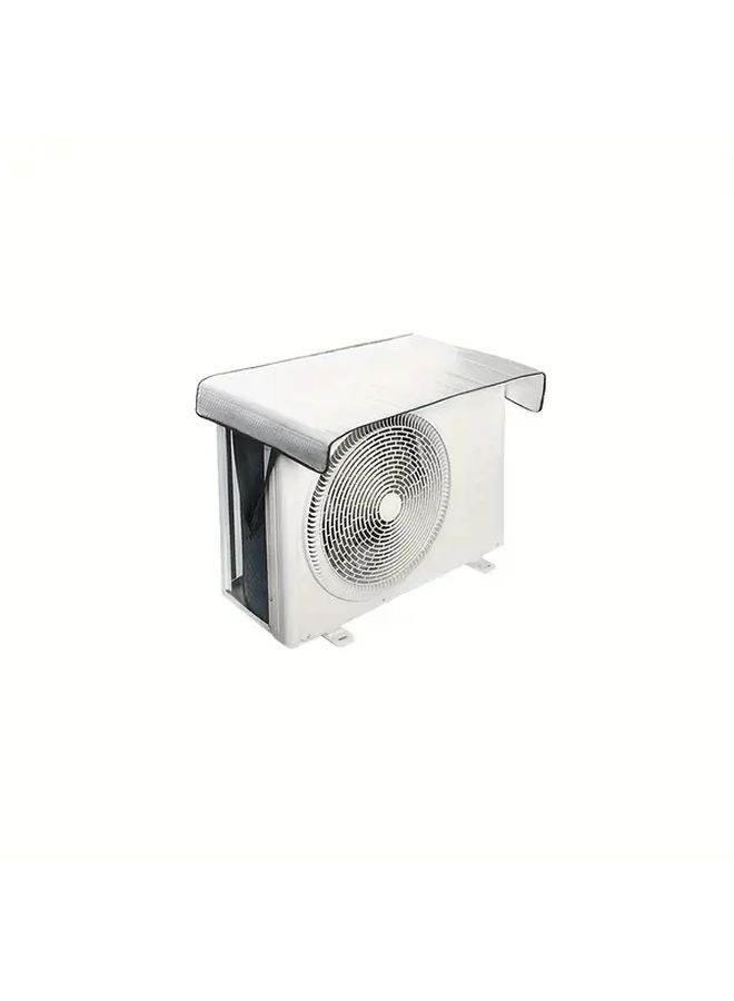 1 Silvery Heavy Duty Waterproof AC Unit Cover All Weather Dustproof HVAC Protector - Image 1