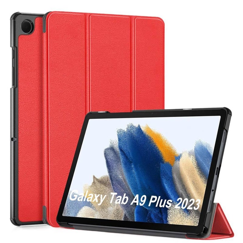 DGG Red Samsung Tab Shockproof Case Compatible with Samsung Galaxy Tab S10 FE / Samsung Galaxy Tab A9 Plus with Protective Cover Stand Function and Daily Tablet Carry - Image 1