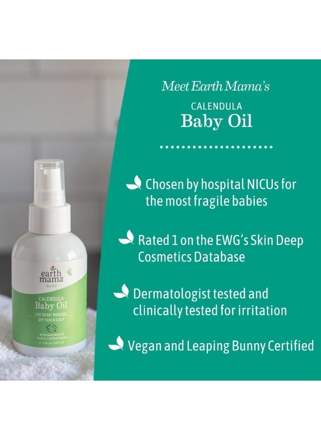 Earth Mama Earth Mama Angel Baby Oil, Fragrance-free with Organic Calendula  - Image 5