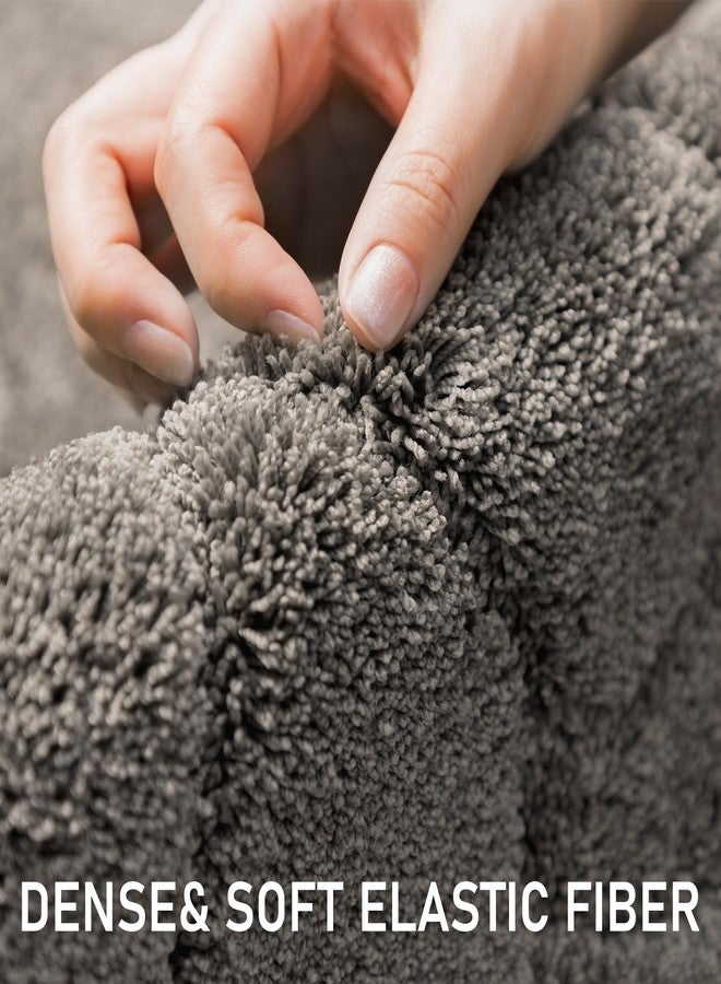 BSICPRO Large Dog Door Mat for Muddy Paws, 22x47 Absorbent Dirt Trapper Long Door Mat, Non-Slip Washable Mud Mat for Dogs, Polyester Microfiber Soft Pet Rug Mat for Entryway, Mud Dog Paws, Patio (Gray) - Image 2