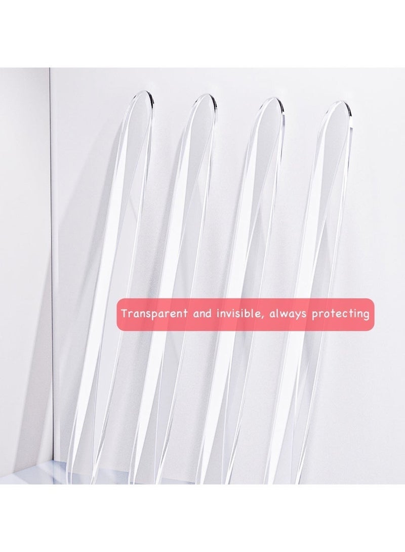 4-Piece Universal Car Door Edge Protectors - Transparent Silicone Rubber Anti-Collision Strips with High Viscosity, Waterproof & Heat-Resistant for All Vehicle Models - Image 5