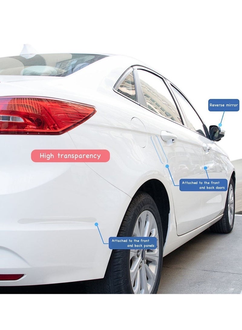 4-Piece Universal Car Door Edge Protectors - Transparent Silicone Rubber Anti-Collision Strips with High Viscosity, Waterproof & Heat-Resistant for All Vehicle Models - Image 3