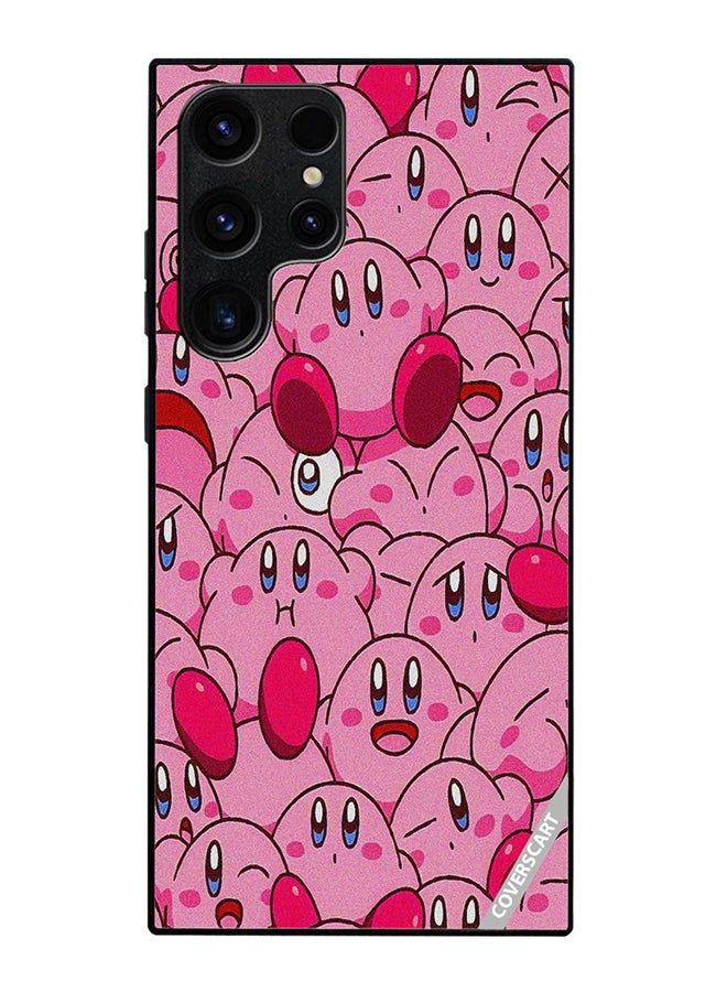COVERSCART Protective Case Cover For Samsung Galaxy S23 Ultra Cute Kirby Design Pink