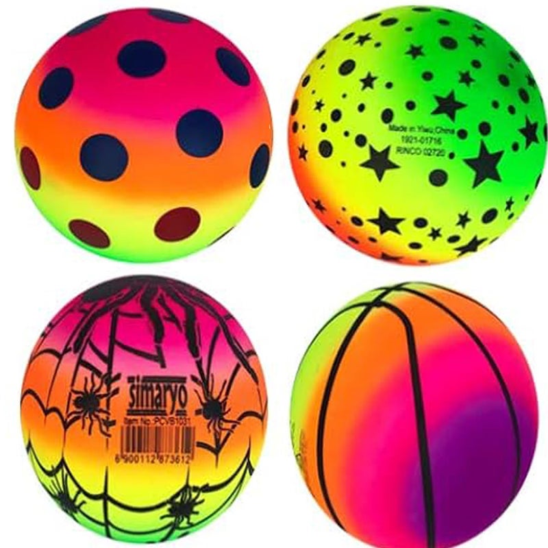 Wizme Beach Balls/Inflatable Pool Balls/Swimming Pool Balls for Adults Kids Summer Beach Water Games Beachball to Use at Pools, Beach, Outdoor & Indoor Play (Set of 4) - Image 1