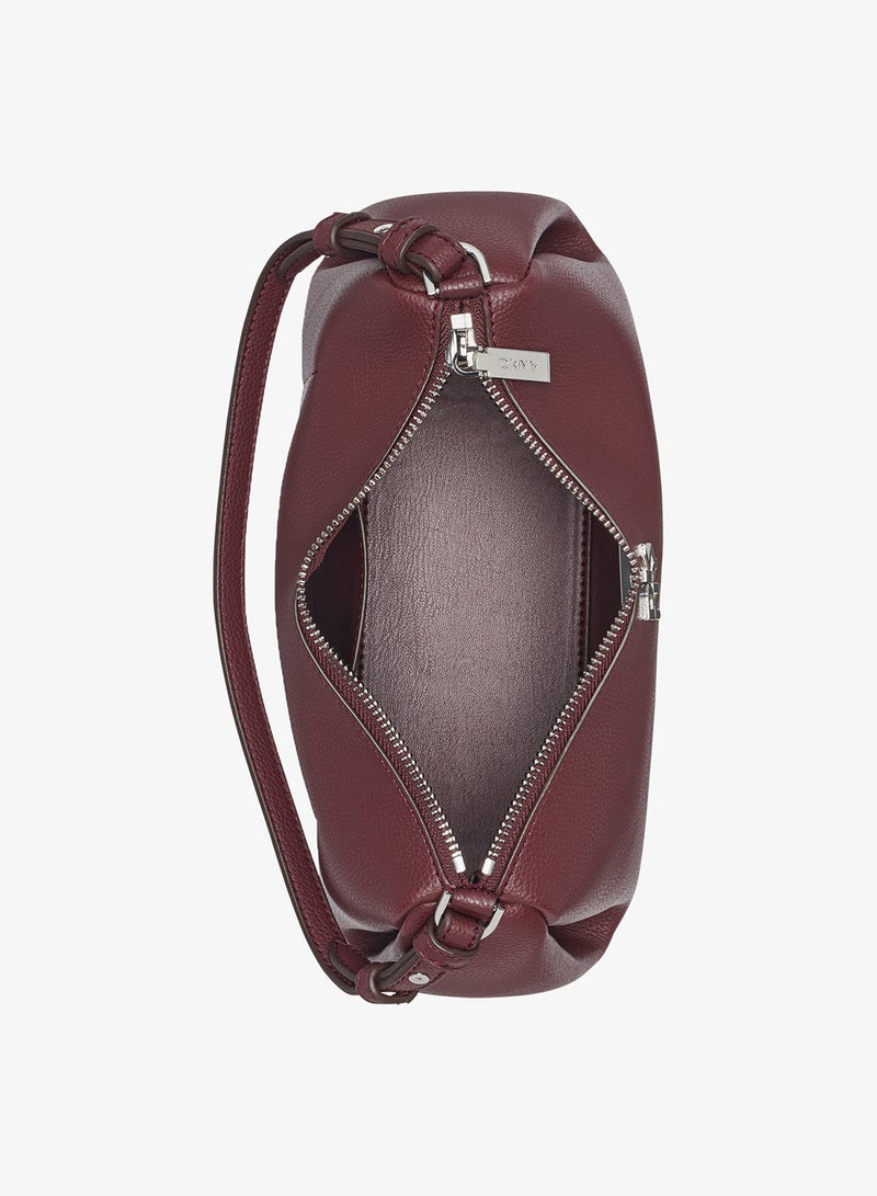 دكني حقيبة كتف بسحاب وشعار ريمي بتفاصيل دقيقة - Image 5