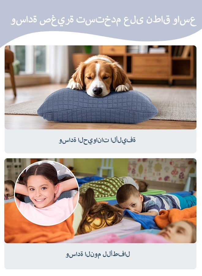النوم مع وسادة صغيرة، وسادة الرقبة ودعم الخصر، وسادة السفر للطائرات والسيارات والمكاتب والمنزل، وسادة صغيرة قابلة للغسل على الجانب للنوم، الأزرق البحرية-1PC - Image 4
