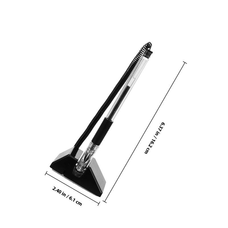 4 Ballpoint Pens With Desk Stand Black 0 5mm For Office Reception And Business Counter Use - Image 3