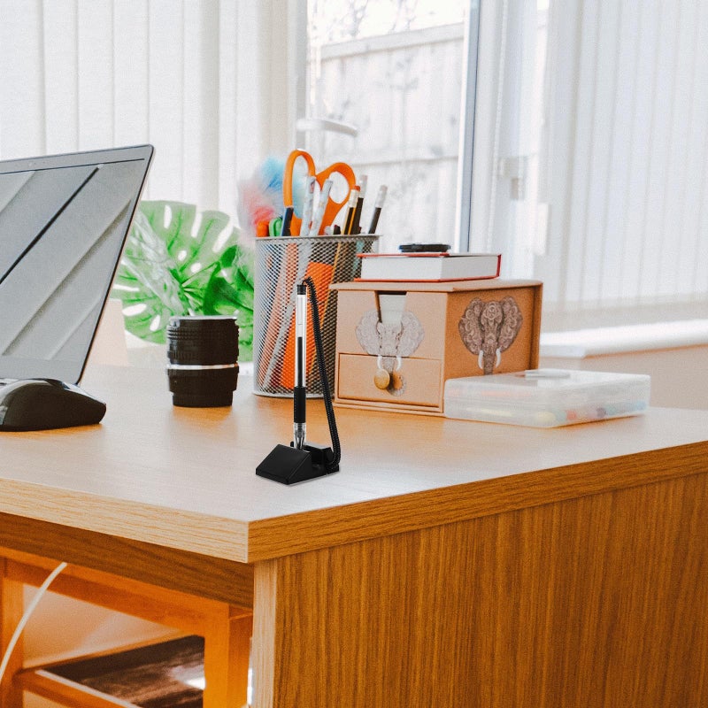 4 Ballpoint Pens With Desk Stand Black 0 5mm For Office Reception And Business Counter Use - Image 5