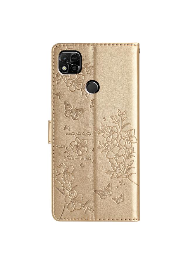 S-TOP Case For Redmi 9C Butterflies and Flowers Leather Phone Case - Image 3