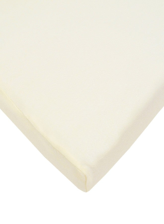 TL Care 15" x 33" Fitted Bassinet Sheet, 100% Natural Cotton Supreme Jersey Knit, Cream, Soft Breathable - Image 1