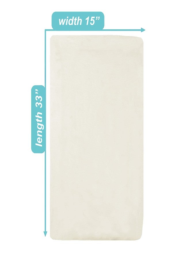 TL Care 15" x 33" Fitted Bassinet Sheet, 100% Natural Cotton Supreme Jersey Knit, Cream, Soft Breathable - Image 3