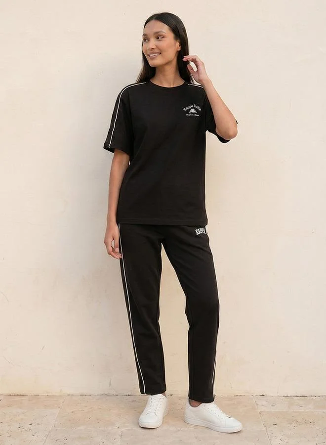 Kappa Black Kappa Logo Embroidered T-shirt for Women | Best Price UAE