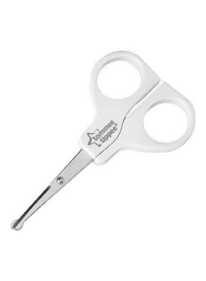 tommee tippee Baby Nail Scissors for Newborns – Safe Rounded Tips, Easy Grip, Infant Nail Cutter, Grooming Tool for Babies – White, Pack of 1