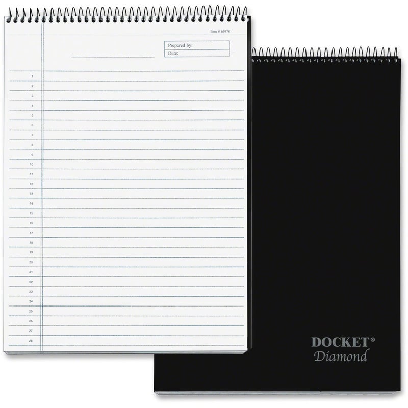 TOPS Docket Diamond Premium Stationery Wirebound Tablet, 8.5 x 11.75 Inches, 60 Sheets, Legal Ruled, Natural White (63978), Black - Image 4