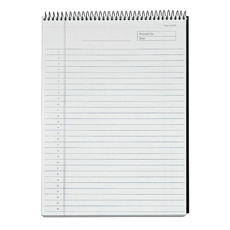 TOPS Docket Diamond Premium Stationery Wirebound Tablet, 8.5 x 11.75 Inches, 60 Sheets, Legal Ruled, Natural White (63978), Black - Image 3