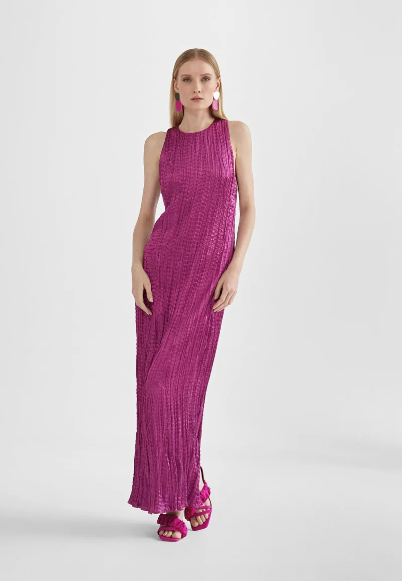 Lola Casademunt Long pleated effect midi dress