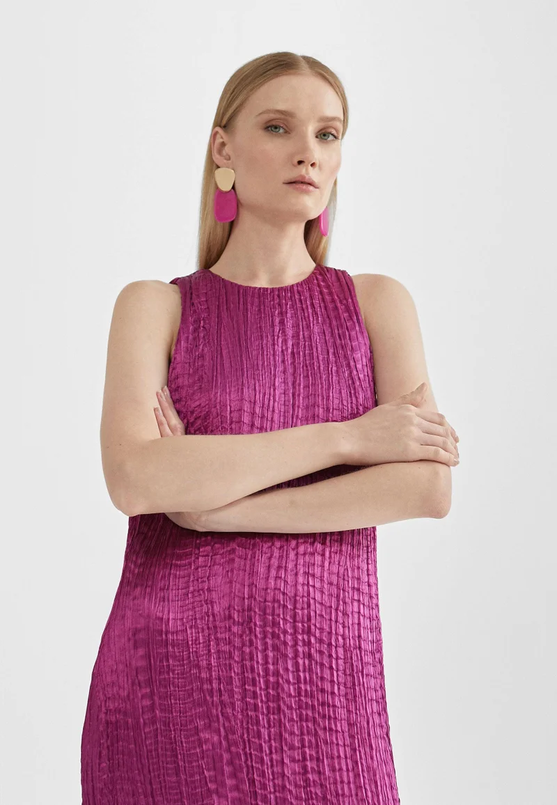 Lola Casademunt Long pleated effect midi dress