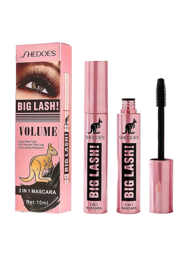 SHEDOES Waterproof Mascara Thick Lengthening Curling Long Lasting Big Eye Makeup 4D Mascara - Image 1